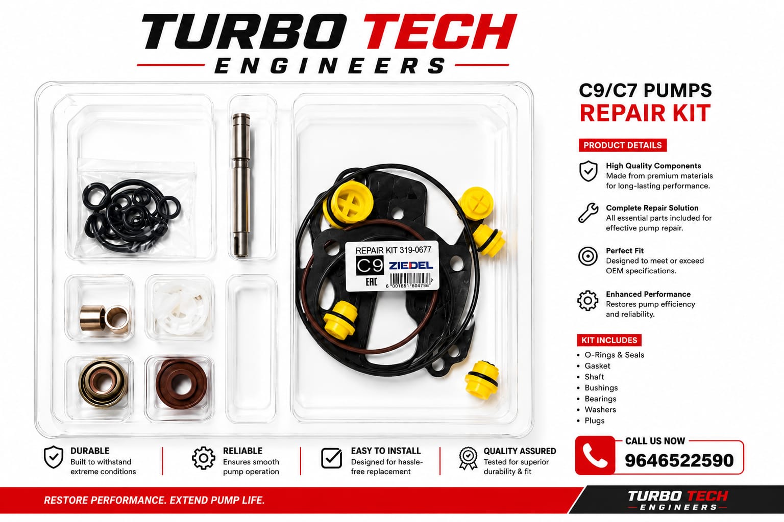 Caterpillar C9/C7 Fuel Injection Pump Repair Kit