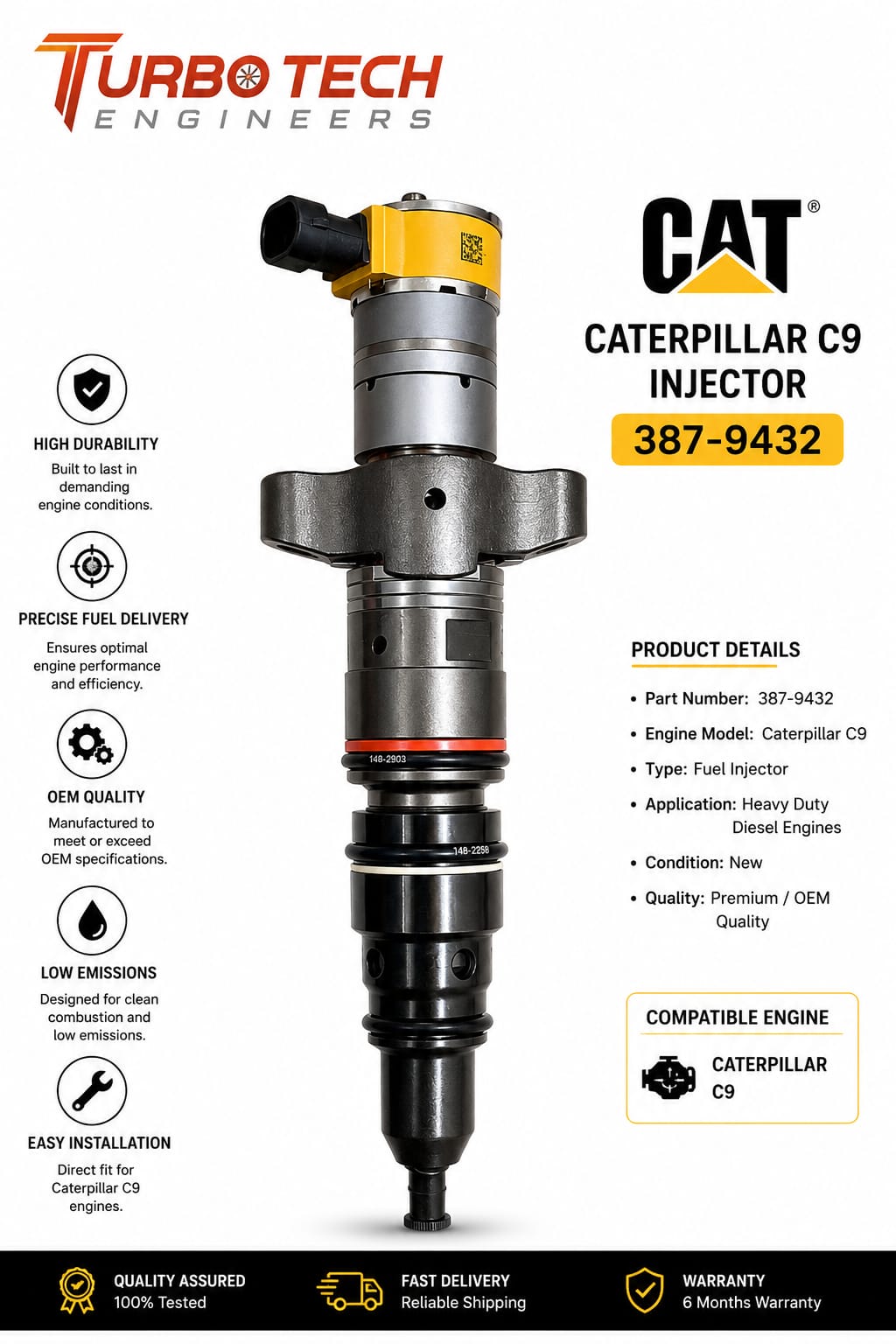 Caterpillar C9 Fuel Injector