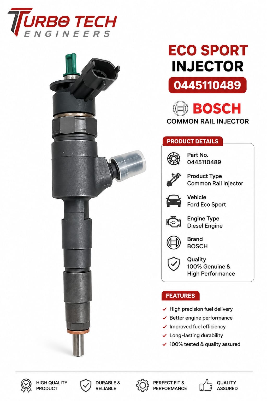 Ford EcoSport Bosch Common Rail Injector