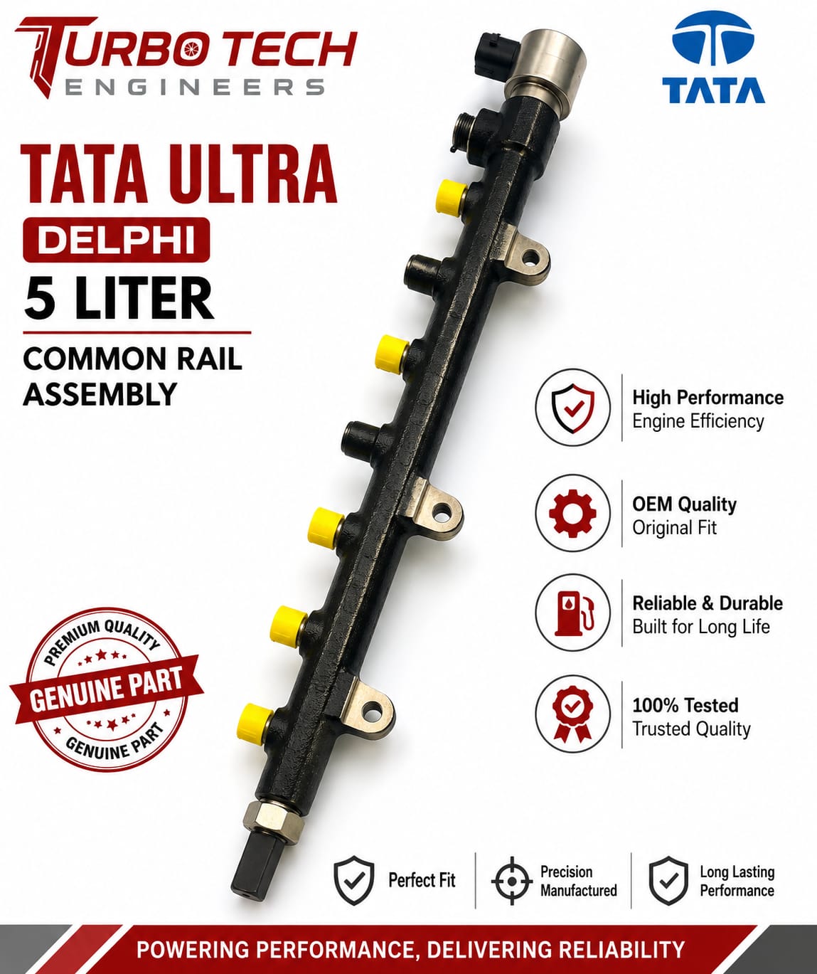 Tata Ultra Delphi BS4 Common Rail Injector