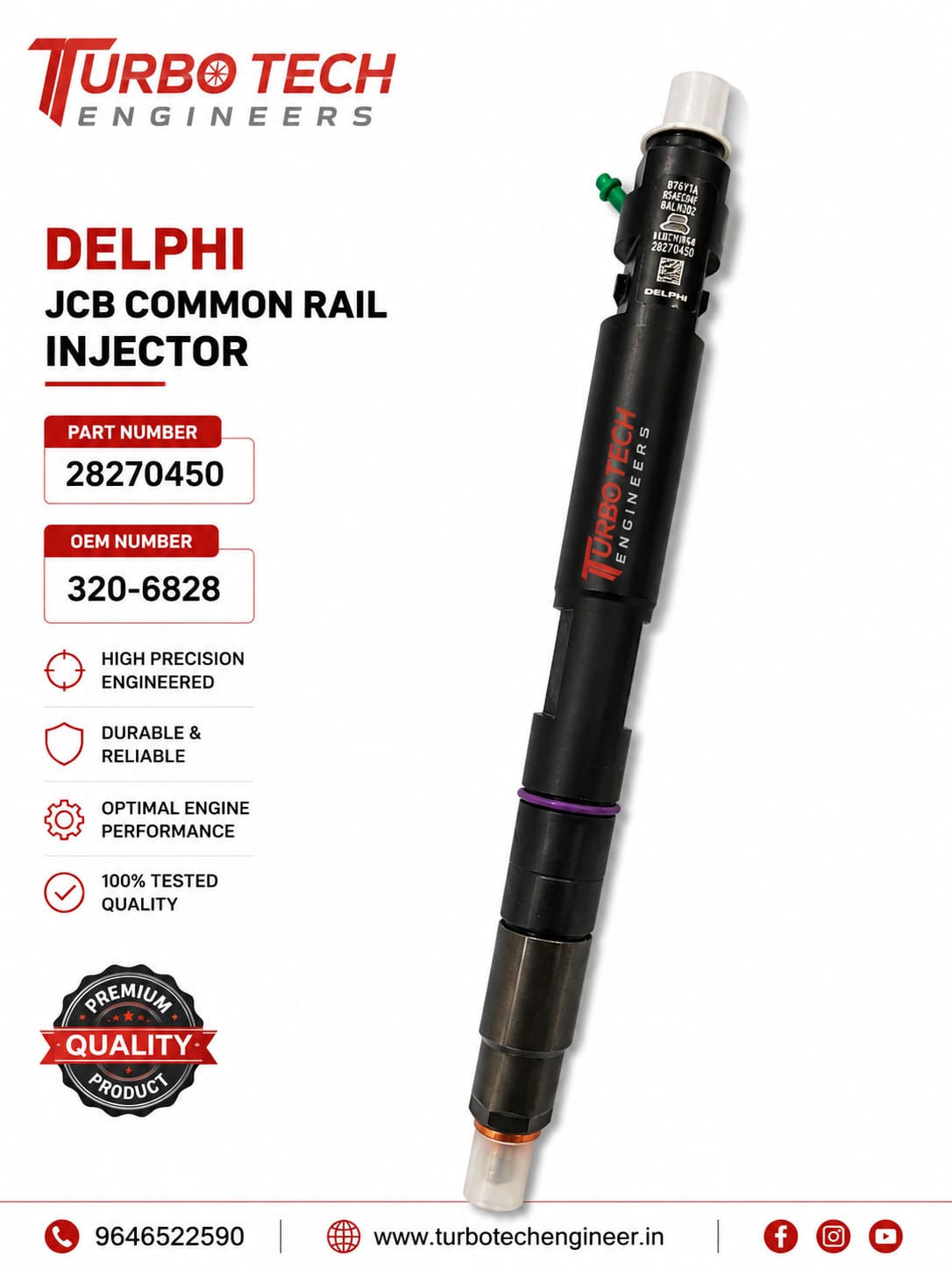 Common Rail Injector – JCB Delphi