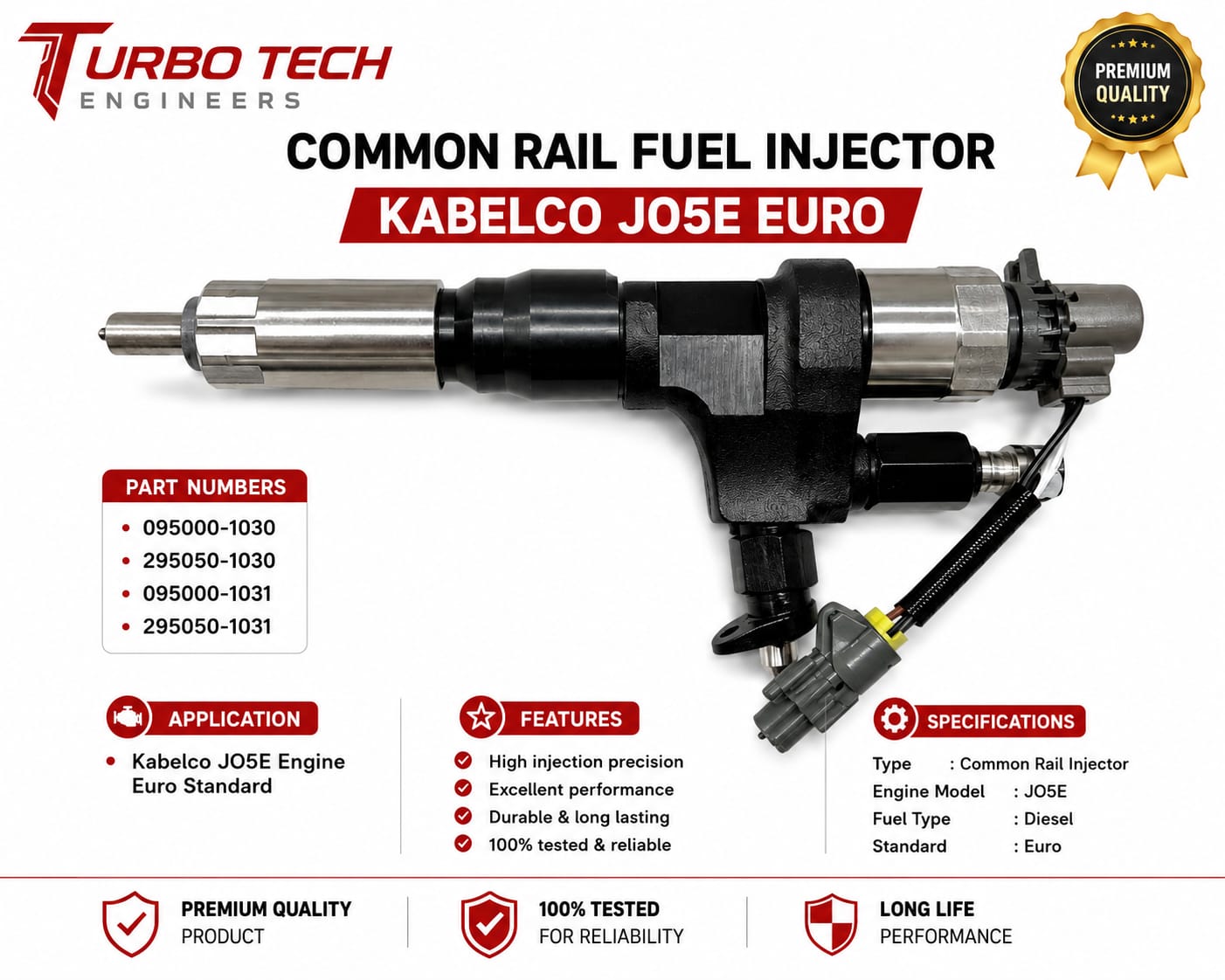 Common Rail Fuel Injector – Kobelco JO5E Euro