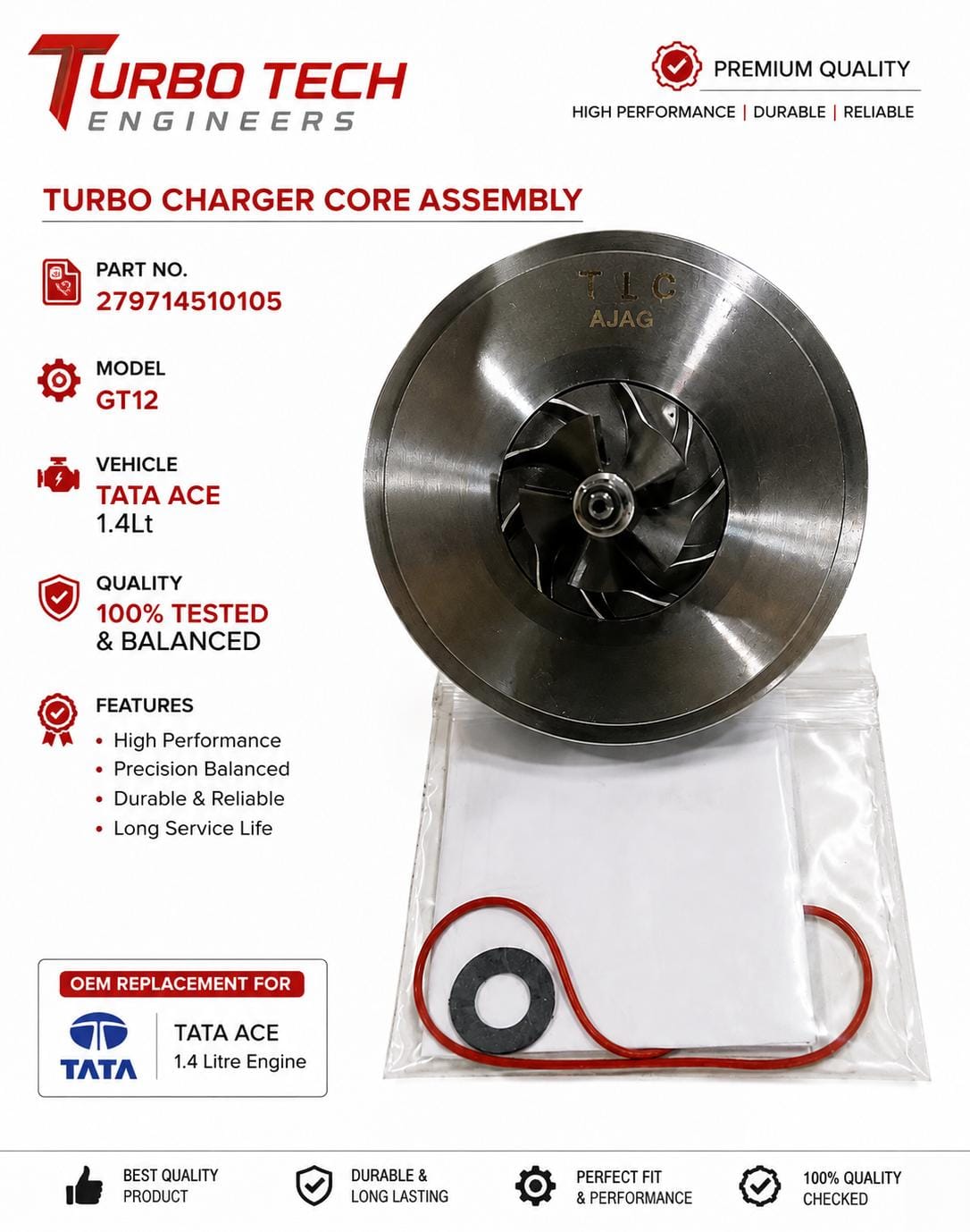 Turbocharger Core Assembly – Tata Indigo (GT12)