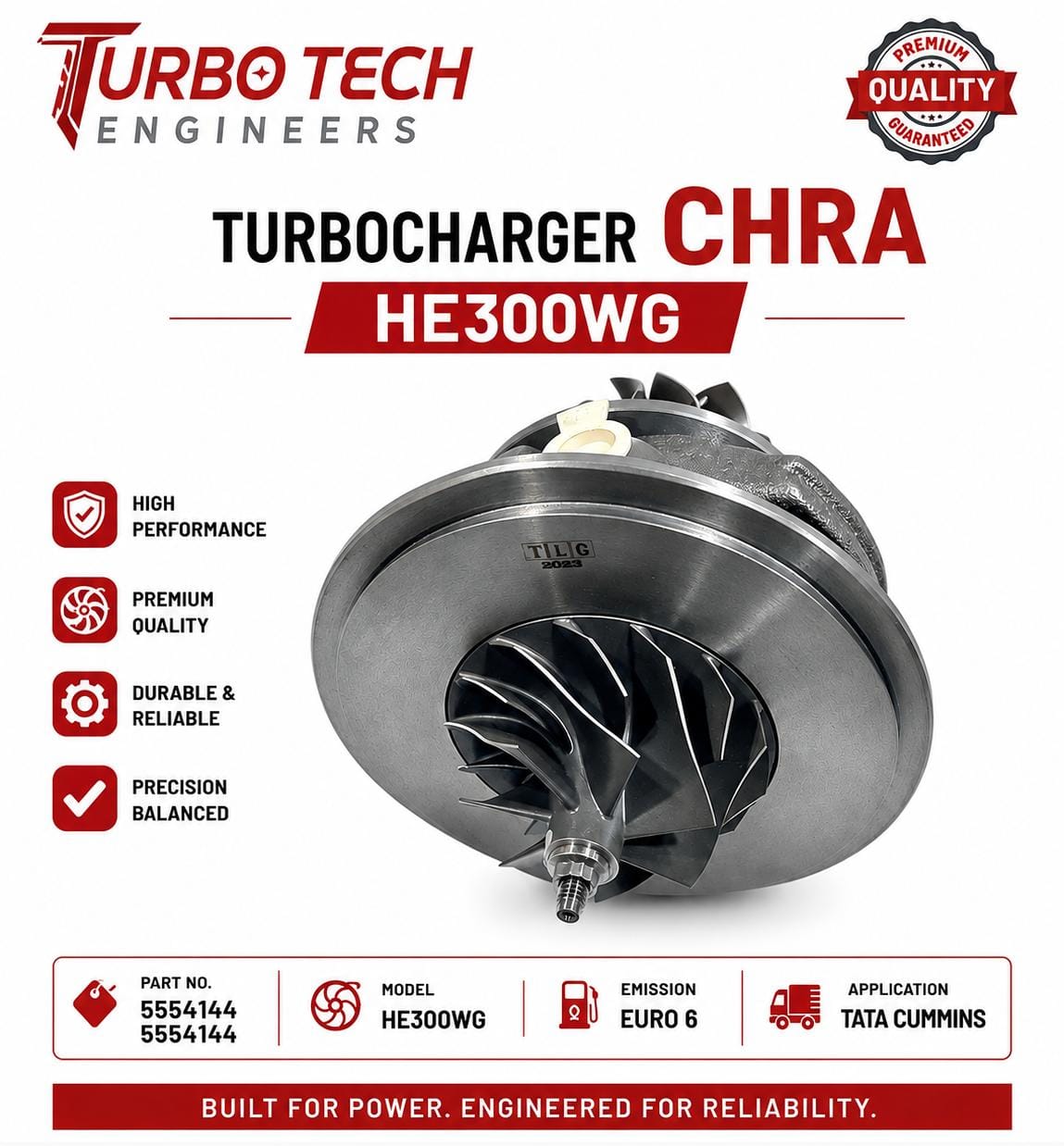 Turbocharger CHRA (Core Assembly) – Model HE300WG