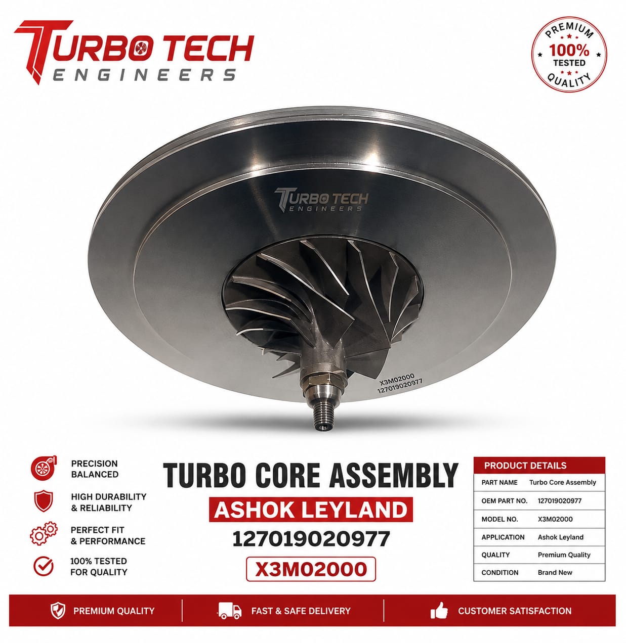 Ashok Leyland Turbo Core Assembly X3M02000