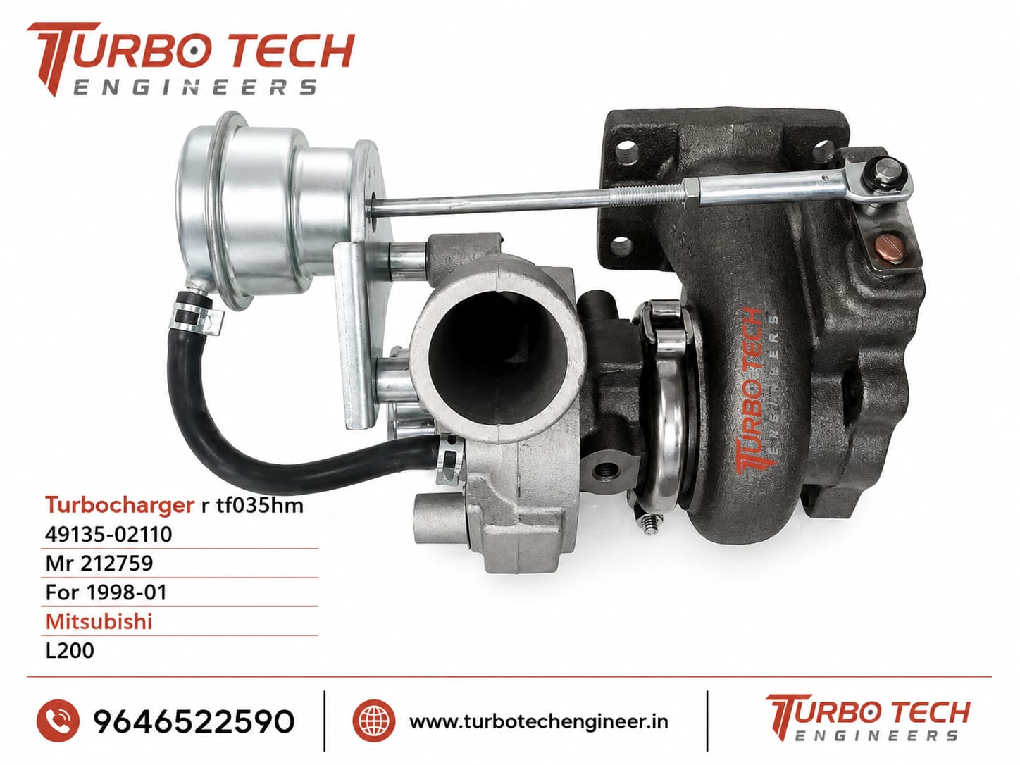 Turbocharger TF035HM – Mitsubishi L200 (1998–2001)