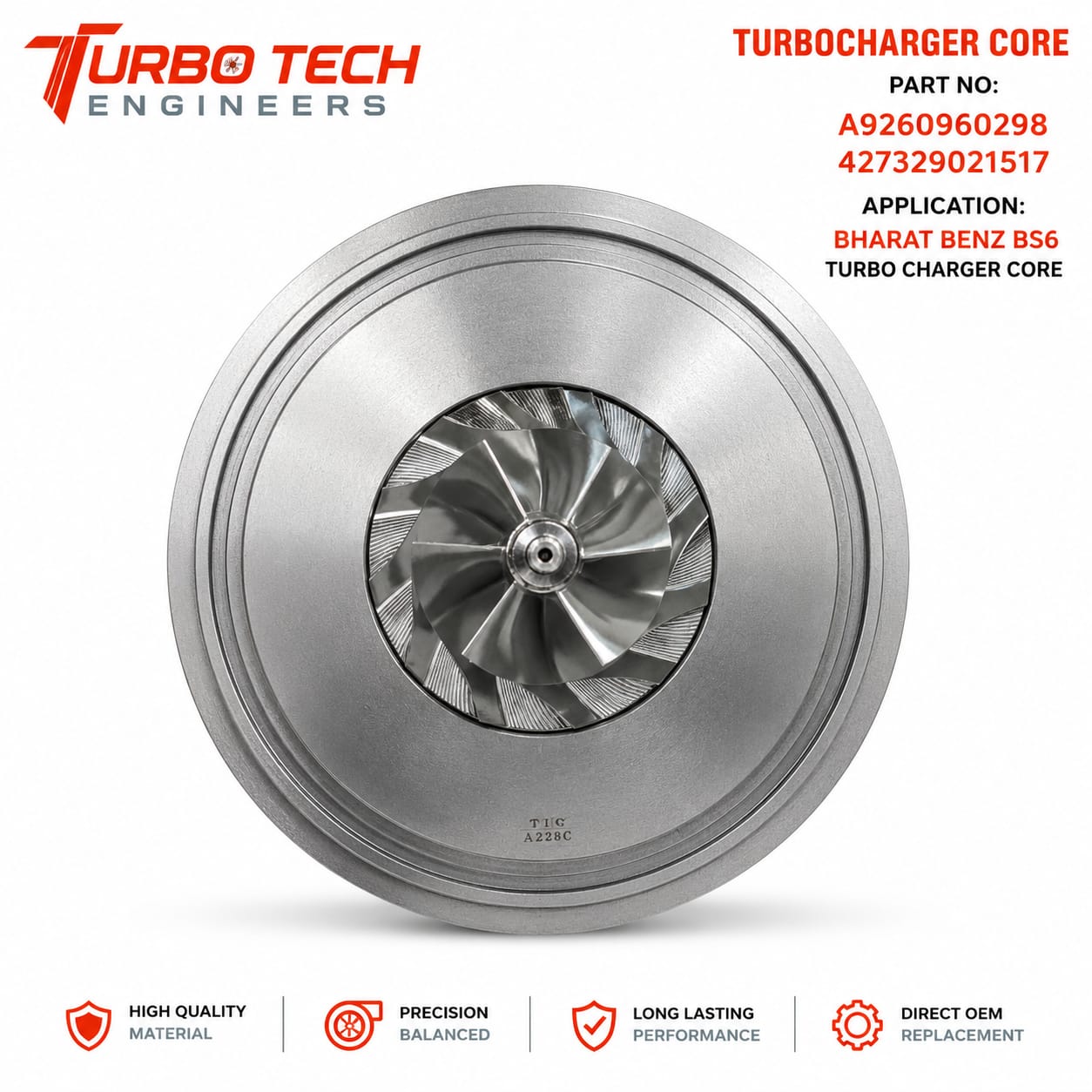 Turbocharger Core – Bharat Benz BS6