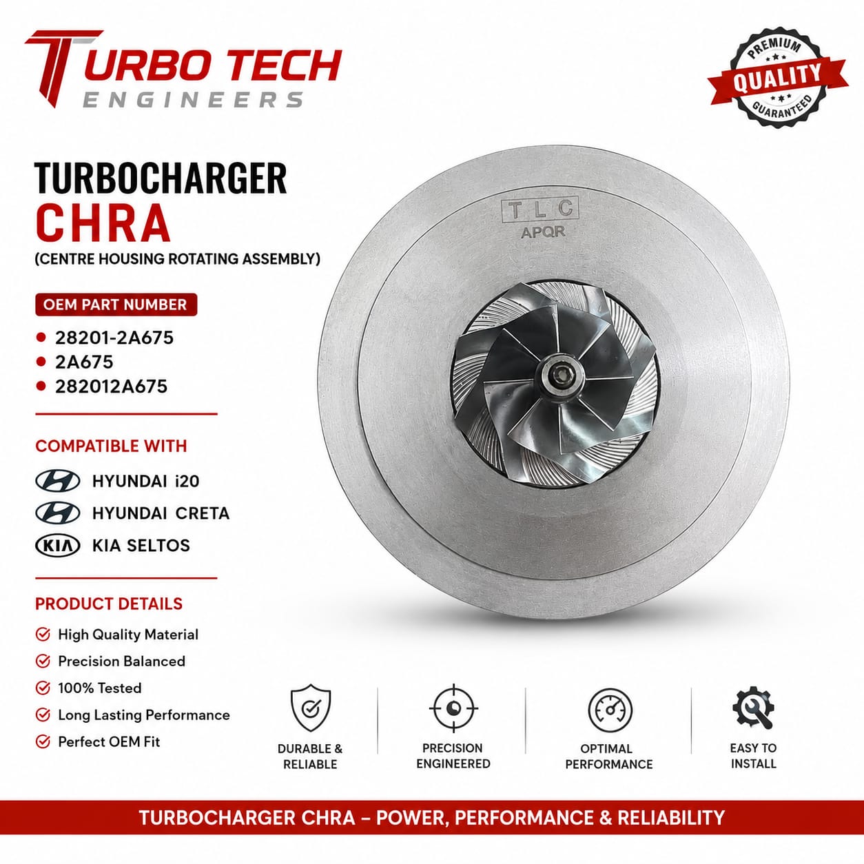 Turbocharger CHRA – Hyundai i20 / Hyundai Creta / Kia Seltos
