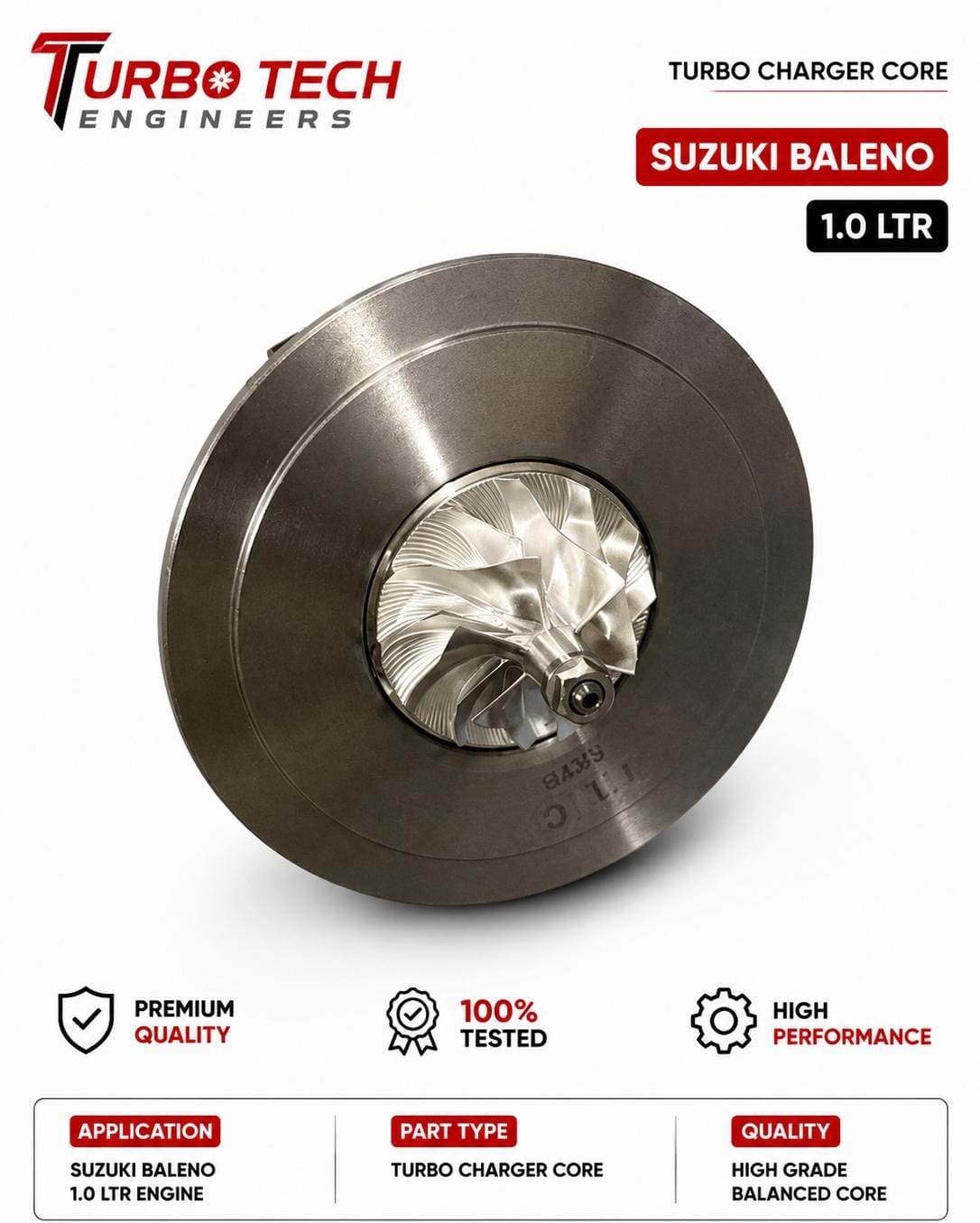Turbocharger Core – Suzuki Baleno 1.0 LTR